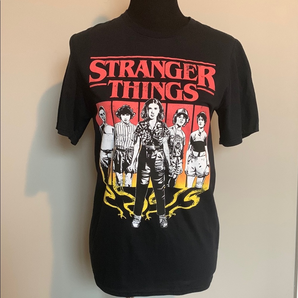 NWT Stranger Things Netflix Black Cotton Short Sleeve Tee Unisex Size Small - Picture 8 of 8